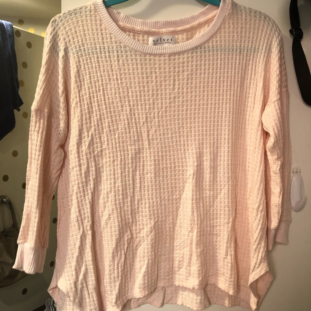 VELVET GRAHAM AND SPENCER pink sweater top